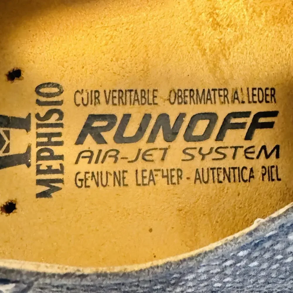 Mephisto Shoes Womens 7 Blue Leather Runoff Snake Print Low Top Lace Up Sneakers - Picture 9 of 11